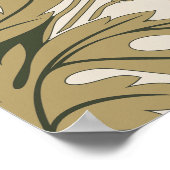 アールヌーボーエレガント結婚ウェルカムサイン ポスター (角)