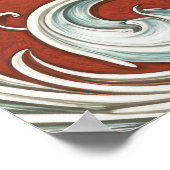 アールヌーボーエレガント結婚ウェルカムサイン ポスター (角)