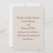 アールヌーボーエレガント結婚式招待状とフローラ 招待状 (裏面)