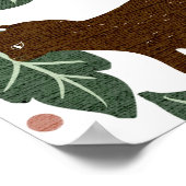 アールヌーボーエレガント赤茶色・黒猫 –  ポスター (角)