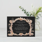 アールヌーボーエレガント金ゴールド白黒詳細 エンクロージャーカード (スタンド正面)