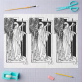 アールヌーボーエンジェル15デコページティッシュペーパー 薄葉紙 (クラフト)