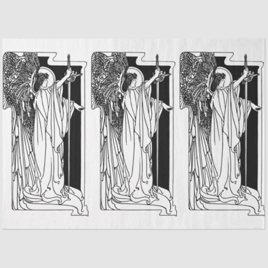 アールヌーボーエンジェル15デコページティッシュペーパー 薄葉紙 (正面)