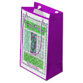 アールヌーボーオウム猿ジャングル熱帯ヴィンテージ スモールペーパーバッグ (裏面アングル)