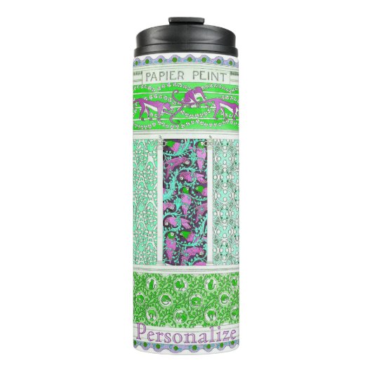 アールヌーボーオウム猿ジャングル熱帯紙co タンブラー (正面)