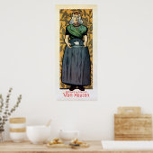 アールヌーボーオランダチョコレートと縦旗 ポスター (キッチン)