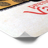 アールヌーボーオランダチョコレートと縦旗 ポスター (角)