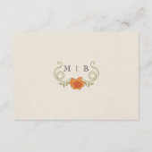 アールヌーボーオレンジフラワー結婚ズ詳細サイト エンクロージャーカード (裏面)