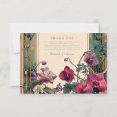 アールヌーボーオーキッドフレ結婚ーム サンキューカード (正面)