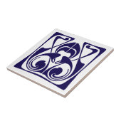 アールヌーボーオーナメントフリーズ タイル (側面)