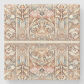 アールヌーボーオールオーバーパターン ストーンコースター (正面)