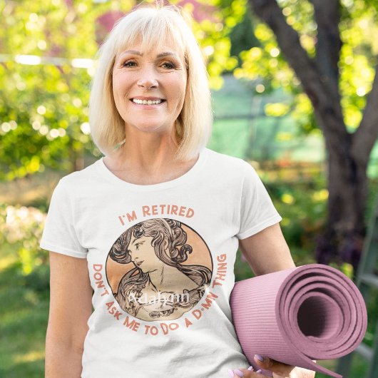 アールヌーボーカスタムお母さんへの定年退職祝い Tシャツ