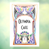 アールヌーボーカフェ標識 ウィンドウサイン (シート3)