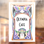 アールヌーボーカフェ標識 ウィンドウサイン (シート2)