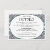 アールヌーボーカラフルの結婚詳細・カード(Set #1) エンクロージャーカード (正面/裏面)