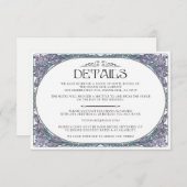 アールヌーボーカラフルの結婚詳細・カード(Set #8) エンクロージャーカード (正面/裏面)