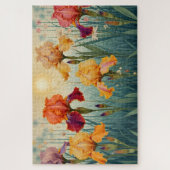 アールヌーボーカラフルアイリス ジグソーパズル (縦)