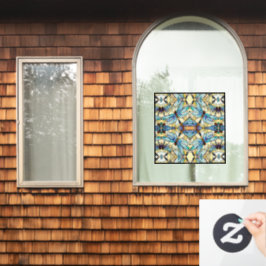 アールヌーボーカラフルトンボフェイクイのステンドグラス ウィンドウサイン