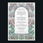 アールヌーボーカラフル結婚式招待状(セット#3) 招待状<br><div class="desc">アールヌーボー結婚式招待状。ヴィンテージ、手色彩の鮮やか、ギャツビー、アルフォンスミュシャスタイル。</div>