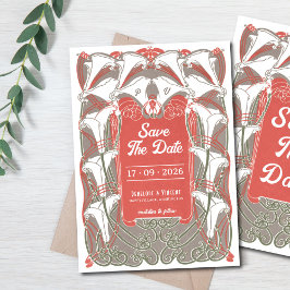 アールヌーボーカラリリーエレガンスザデイト 招待状