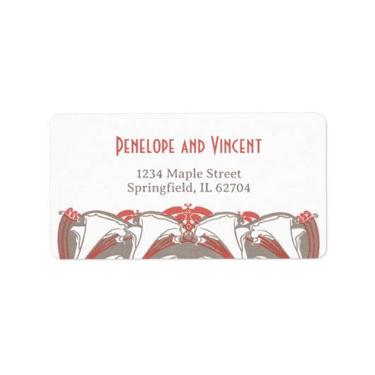 アールヌーボーカラリリーエレガンス結婚ズ ラベル (正面)