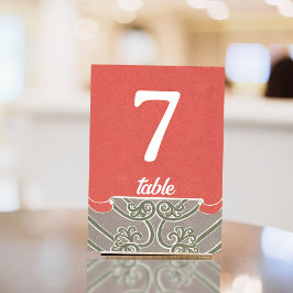 アールヌーボーカラリリーエレガンス テーブルナンバー