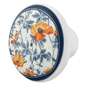 アールヌーボーカリフォルニアポピー セラミックノブ (右)