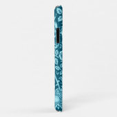 アールヌーボーカーネーションダマスク、インディゴ、スカイブルー Case-Mate iPhoneケース (裏面/右)