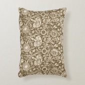 アールヌーボーカーネーションダマスク，トープとクリーム アクセントクッション (正面(垂直))