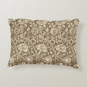 アールヌーボーカーネーションダマスク，トープとクリーム アクセントクッション (裏面)