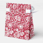 アールヌーボーカーネーション赤と白ダマスク フェイバーボックス (裏面サイド)