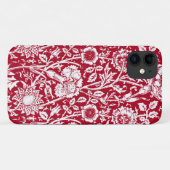 アールヌーボーカーネーション赤と白ダマスク Case-Mate iPhoneケース (裏面(横))