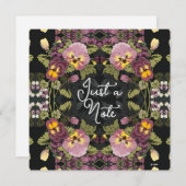 アールヌーボーガーデンオブパンジーヴィンテージフラットカード (正面/裏面)