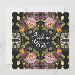 アールヌーボーガーデンオブパンジーヴィンテージフラットカード