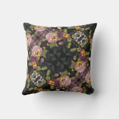 アールヌーボーガーデンオブパンジーIIヴィンテージ クッション (裏面)