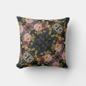 アールヌーボーガーデンオブパンジーIIヴィンテージ クッション (正面)