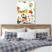 アールヌーボーガーデンナスタジウムフラワーズ キャンバスプリント (インサイチュ (寝室))