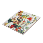 アールヌーボーガーデンナスタジウムフラワーズ タイル (側面)