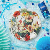 アールヌーボーガーデンナスタジウムフラワーズ ペーパープレート (パーティー)