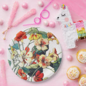 アールヌーボーガーデンナスタジウムフラワーズ ペーパープレート (パーティー)