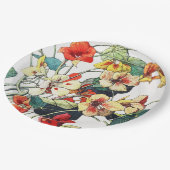 アールヌーボーガーデンナスタジウムフラワーズ ペーパープレート (アングル)