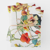 アールヌーボーガーデンナスタジウムフラワーズ ラッピングペーパーシート (インサイチュ)