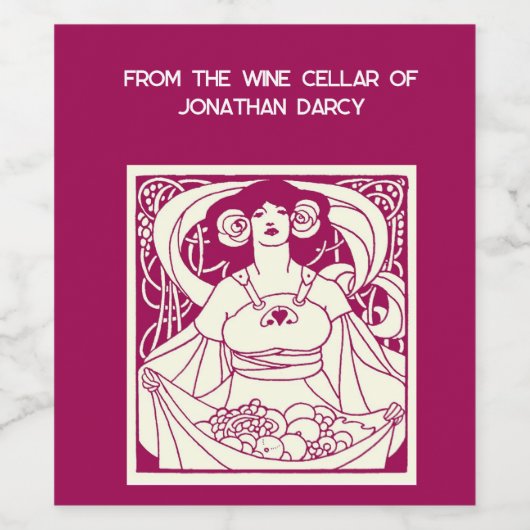 アールヌーボーガーデンラベル ワインラベル (シングルラベル)