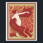 アールヌーボーガールウィンドドラゴンジュゲンドカバー16 x 20 ポスター<br><div class="desc">アールヌーボー・ジュゲンド誌カバー16 x 20</div>
