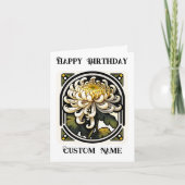 アールヌーボーキク11月誕生花 カード (正面)