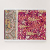 アールヌーボーキツネのキジのフォックスグラブヴェルヌイユ ジグソーパズル (横)