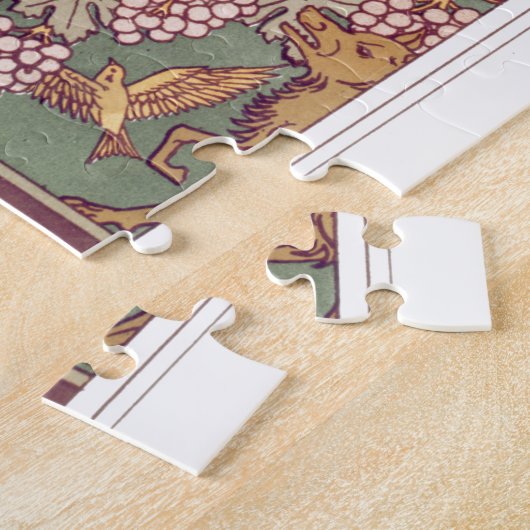 アールヌーボーキツネのキジのフォックスグラブヴェルヌイユ ジグソーパズル (側面)