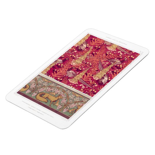 アールヌーボーキツネのキジのフォックスグラブヴェルヌイユ マグネット (左側)