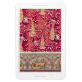 アールヌーボーキツネのキジのフォックスグラブヴェルヌイユ マグネット (縦)