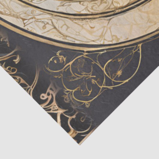 アールヌーボーキャッスルレイクブラックn金ゴールドエフェメラ1A 薄葉紙 (詳細)